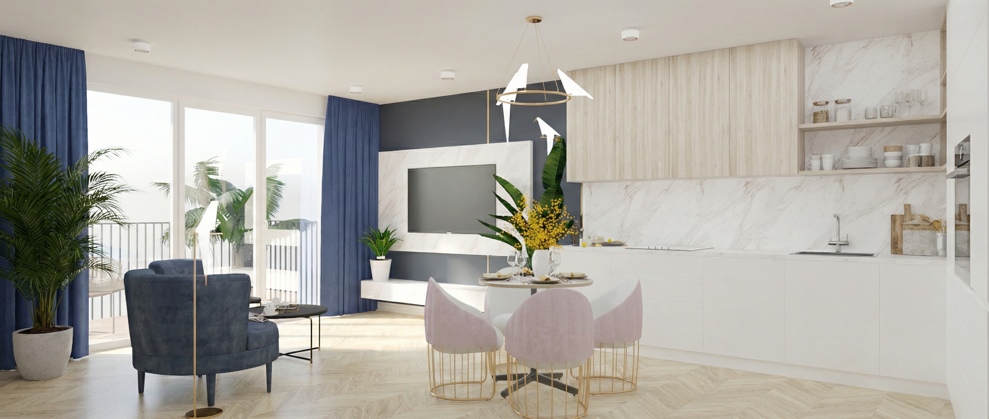 Panorama wnętrza mieszkania